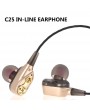 CJB C25 Wired In-line Control Earphone Sports Headset In-ear Earpieces with Mic Earbuds Headphone 3.5mm for Smartphones Tablets Desktops Laptops