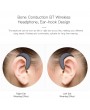BT Wireless Headphones with Microphone Bone Conduction Ear-hook Painless Hanging Headset Stereo Music Hands-free Calls Noise Cancelling Earphone