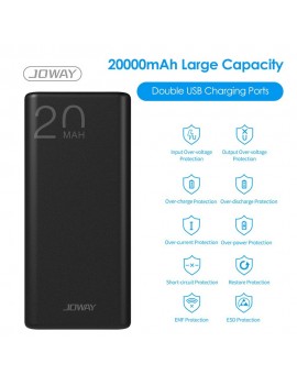 JOWAY Power-Bank with Dual USB Charging Ports 10000mAh/20000mAh Large Capacity Portable Charging Mobile Phone Charger External Battery-Pack