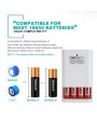 TOMO P4 18650 Li-ion Battery Charger Micro USB Input Dual Output Smart Power Bank Portable Charger for Cellphones