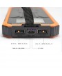 10000mAh Solar Energy Panel Charger 2 USB Ports Rechargeable Power Bank Portable Charger for Smartphone