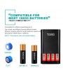 TOMO S4 18650 Li-ion Battery Charger 3 Input Case 5V 2A Output Power Bank External USB Charger with Intelligent LCD Display for Cellphones