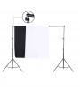 Photo Studio Kit Set Backdrop Stand with Storage Bag Black White Nonwoven Backdrops and Mini Clips