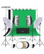 Andoer Photography Kit 1.8m*2.7m Black White Green Cotton Backdrops