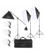 Andoer Studio Photo Video Lighting Kit with 12 * 45W Bulb / 3 * 4in1 Bulb Socket / 3 * Softbox / 3 * Light Stand / 1 * Cantilever Stick / 1 * Carrying Bag