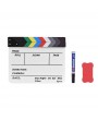 Professional Acrylic Clapboard Dry Erase TV Film Movie Director Cut Action Scene Clapper Board Slate With Marker Pen Eraser