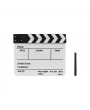 Dry Erase Acrylic Director Film Clapboard Movie TV Cut Action Scene Clapper Board Slate with Marker Pen, Color Stick, White