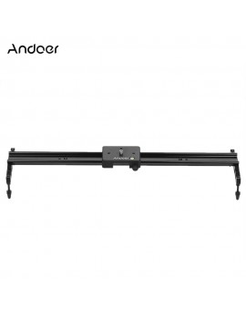 Andoer 60cm Video Track Slider Dolly Track Rail Stabilizer Aluminum Alloy for Canon Nikon Sony Cameras Camcorders Max Load Capacity 6Kg