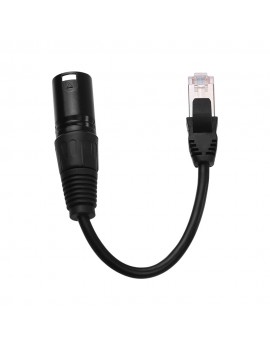RJ45 Male Network Connector to 3-Pin Mini XLR Male Extension DMX512 Cable