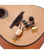 VERTECHnk VS-5PM Guitar Soundhole Pickup Transducer Saddle + Microphone Dual Pick-up Ways with 6.35mm Endpin Jack Bass Middle Treble Controls for Acoustic Folk Guitars