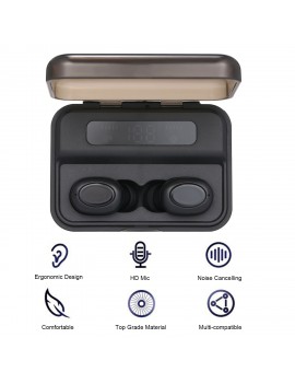 True Wireless Earbuds 5.0 Bluetooth Headphones in-Ear Stereo Wireless Earphones