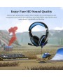 HS063 Game Headphones Over Ear Gaming Headset Wired Earphones with Microphone Volume Control LED Light Compatible with PS4 Computer Tablet PC Mobile Phones