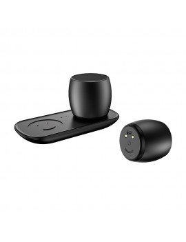 SARDiNE Portable True Wireless Speaker Pocket-sized Music Sound Box TWS BT4.2 Speakers with Microphone Charging Dock