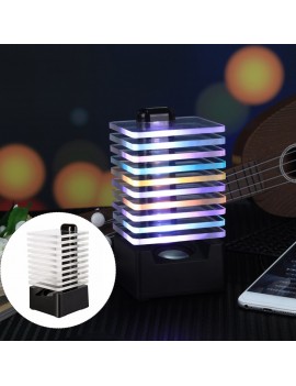 Q8 Wire-Less BT Speaker LEDs Colorful Lighting Sound Box USB Powered Built-in 850mah High Capacity Rechargeable Batterys for Home Party Leisure Time Portable