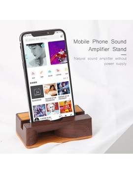 Mobile Phone Sound Amplifier Stand Wooden Cell Phone Stand with Sound Amplifier Phone Holder Desk Support