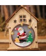Christmas Luminous Wooden House with Colorful LEDs Light