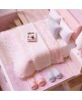 DIY Miniature Loft Dollhouse Kit 3D Pink Wooden House Room(No Dust Cover-No Music Box)