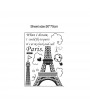 Romantic Paris Eiffel Tower Beautiful View of France DIY Wall Wallpaper Stickers Art Decor Mural Room Decal