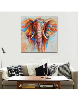 50 * 50cm HD Printed Frameless Elephant Head Canvas Painting Wall Art Pictures Decor for Home Living Room Bedroom