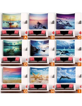 Tapestry Wall Hanging Scenery Tapestries Seaside Scenery Tapestry Wall Decoration