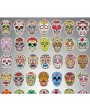 50 Pcs Magic Color Scary Skull Sticker