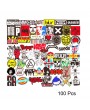 100 Pcs ROCK Band Stickers Mixture Stickers