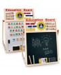 Magnetic Wooden Double Side Drawing Writing Board With Stand Puzzle Game Toy Set