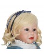Silicon Reborn Toddler Doll Baby Doll Girl With Curly Golden Hair Clothes Wig Boneca 28inch 71cm Lifelike Cute Gifts Toy