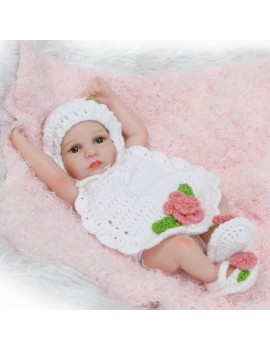 Reborn Baby Doll Girl Baby Bath Toy Full Silicone Body Eyes Close Sleeping Baby doll With Clothes 10inch 25cm Lifelike Cute Gifts Toy