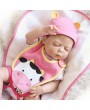 22inch 55cm Reborn Baby Doll Girl Full Silicone Sleeping Doll Baby Bath Toy With Clothes Lifelike Cute Gifts Toy
