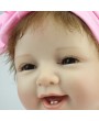 Reborn Baby Doll Girl Silicone Body Eyes Open Smiling Baby Doll With Clothes 22inch 55cm Lifelike Cute Gifts Toy