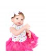 22inch 55cm Reborn Baby Doll Girl Full Silicone Doll Baby Bath Toy With Clothes Lifelike Cute Gifts Toy