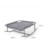 Small Pet Rocking Chair Bed Polyester Breathable Net Bed Steel Feet Rocking Bed Perch for Cats Dogs