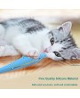 Cat Catnip Toys Fish Shape Toothbrush with Catnip Silicone Molar Stick