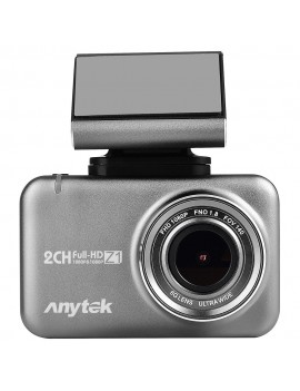 Anytek 1080P Car DVR Camera 2.35in IPS Touchscreen Dual Dash Cam WiFi WDR GPS 170° Wide Angle Video Driving Recorder Parking Monitor