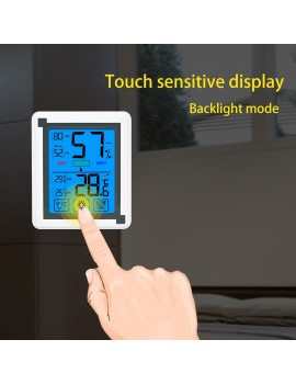Digital Hygrometer Thermometer with Touching LCD Backlight Display Indoor Temperature Humidity Monitor for Home Office