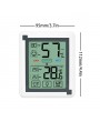Digital Hygrometer Thermometer with Touching LCD Backlight Display Indoor Temperature Humidity Monitor for Home Office