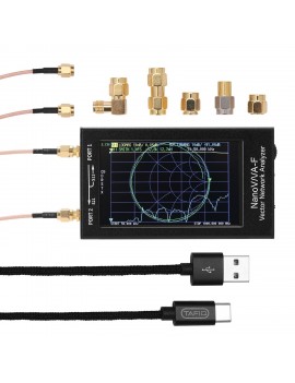 NanoVNA-F Portable Handheld Vector Network Analyzer SWR Meter 50KHz-1000MHz 4.3 Inch IPS TFT Digital Display Touching Screen Shortwave MF HF VHF Antenna Analyzer