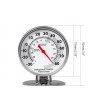 Stainless Steel Freezer Refrigerator Thermometer High Accuracy Large Dial Fridge Temperature Gauge Measure Tool for Home Brewing