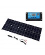 50W 5V/18V Solar Panel Dual USB Output Monocrystalline Solar Panel IP65 Water-resistant with 10A Solar Charge Controller Regulator for Car Yacht Batterys Boat Charger