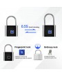 Smart Fingerprint Padlock Small Size Padlock Cabinet Fingerprint Lock Dormitory Anti-theft Lock O10 Black