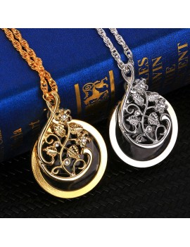 4.5X Necklace Magnifier Hanging Loupe Utility Monocle Lens Coin Magnifying Glass Necklaces Pendant with Metal Chain