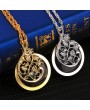 4.5X Necklace Magnifier Hanging Loupe Utility Monocle Lens Coin Magnifying Glass Necklaces Pendant with Metal Chain