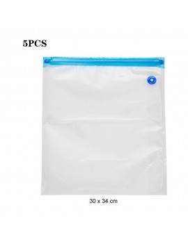 5pcs/set Vacuum Storage Bags Transparent Space Saver Seal Bag for Food Comforters Pillows