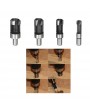 Cylinder Type Round Shank Wood Plug Cutter Set Cork Drill Bits High Carbon Steel Woodwork Tool, Pack of 4pcs(6mm/10mm/13mm/16mm)