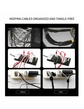 1-Roll Reusable Fastening Wire Organizer Multi-Purpose Cable Ties Cord Rope Cable Management Hook & Loop Nylon Fastening Tape Cable Straps