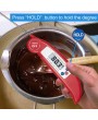 -50℃ - 300℃ Ultra Fast Measuring Folding Cooking Thermometer for Grill BBQ Breakfast Milk Soup Temperature Measurement Kitchen Tool Restaurant Red