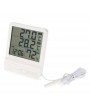 Indoor/Outdoor LCD Digital Temperature & Humidity Meter White