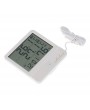 Indoor/Outdoor LCD Digital Temperature & Humidity Meter White