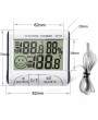 LCD Digital Thermometer Hygrometer Temperature Humidity Meter Clock White